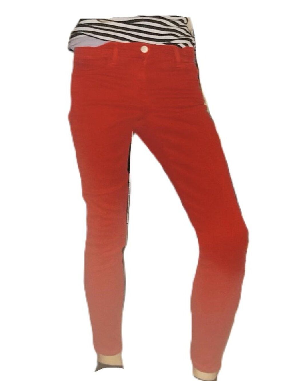 J Brand Pompeian Red Skinny Crop Jeans Size 25 | Candy Apple Red